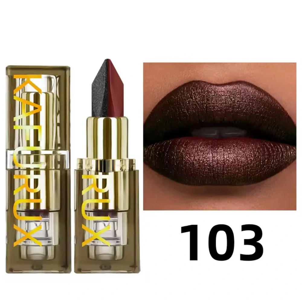 NIB 2 Tone Lipstick Matte Black Red